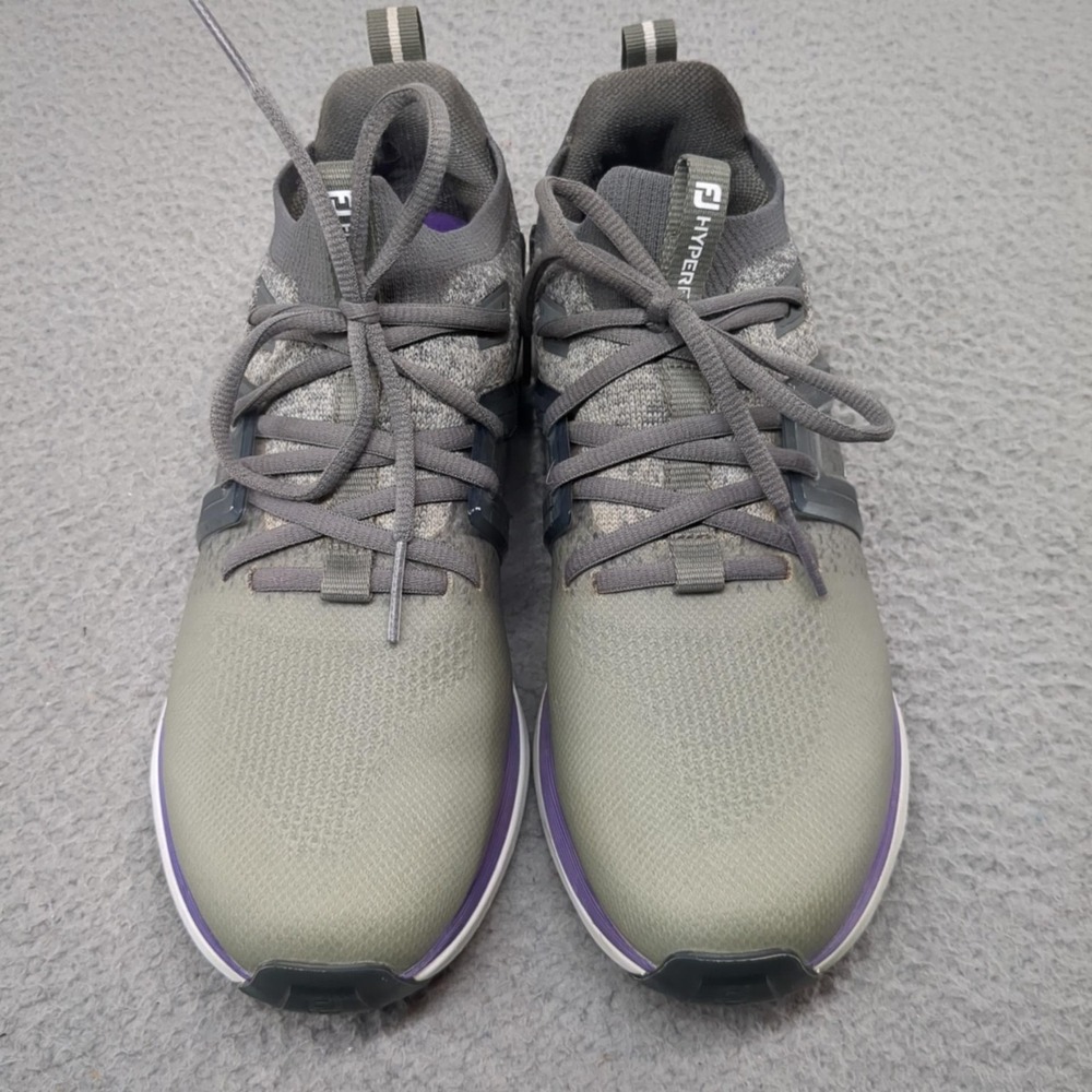 FootJoy HyperFlex Golf Shoes Womens Size 9 Gray Purple Mesh STRATOFOAM 98168 - Picture 6 of 16